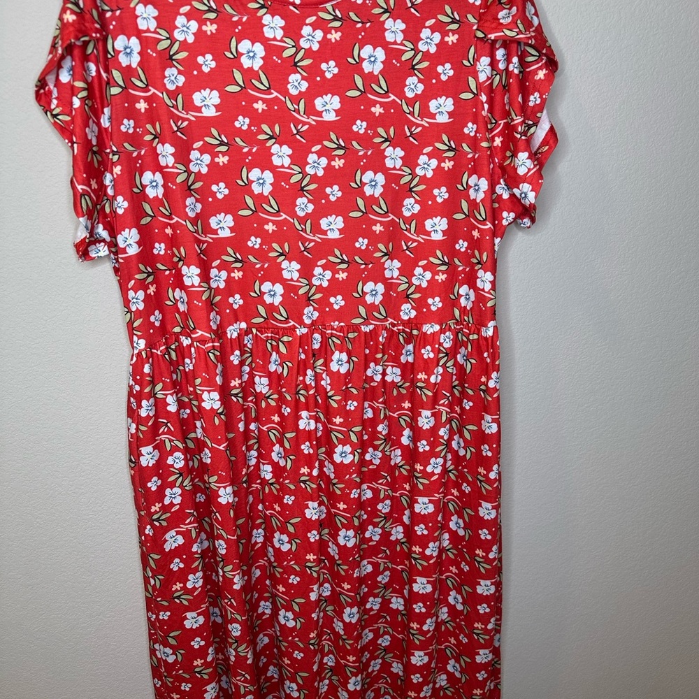 Red Floral Dress